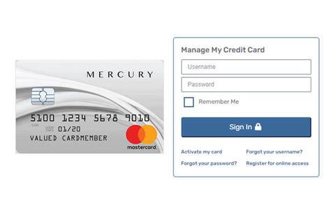 Log-in at MercuryCards.com Skip to Main Content Skip to Footer. Mercury Rewards Program Terms and Conditions ... Mobile login drop down link. Log in to your account. 
